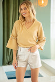 “The Pearl” Textured Top; S-L