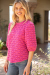 Magenta Quilted Top; S-L