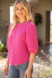 Magenta Quilted Top; S-L