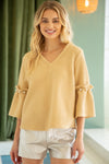 “The Pearl” Textured Top; S-L