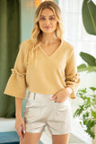 “The Pearl” Textured Top; S-L