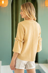 “The Pearl” Textured Top; S-L