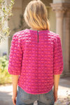 Magenta Quilted Top; S-L