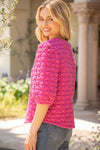 Magenta Quilted Top; S-L