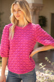 Magenta Quilted Top; S-L