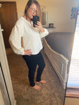 Ivory White Sweetheart Sweater; S-L