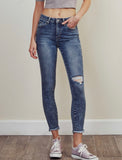 KanCan High Rise Distressed Ankle Skinny