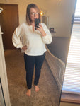 Ivory White Sweetheart Sweater; S-L