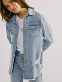 KanCan Blue Button Down; S-XL