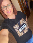 MAMA print Leopard Tee; S-3XL