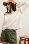 Ivory White Sweetheart Sweater; S-L